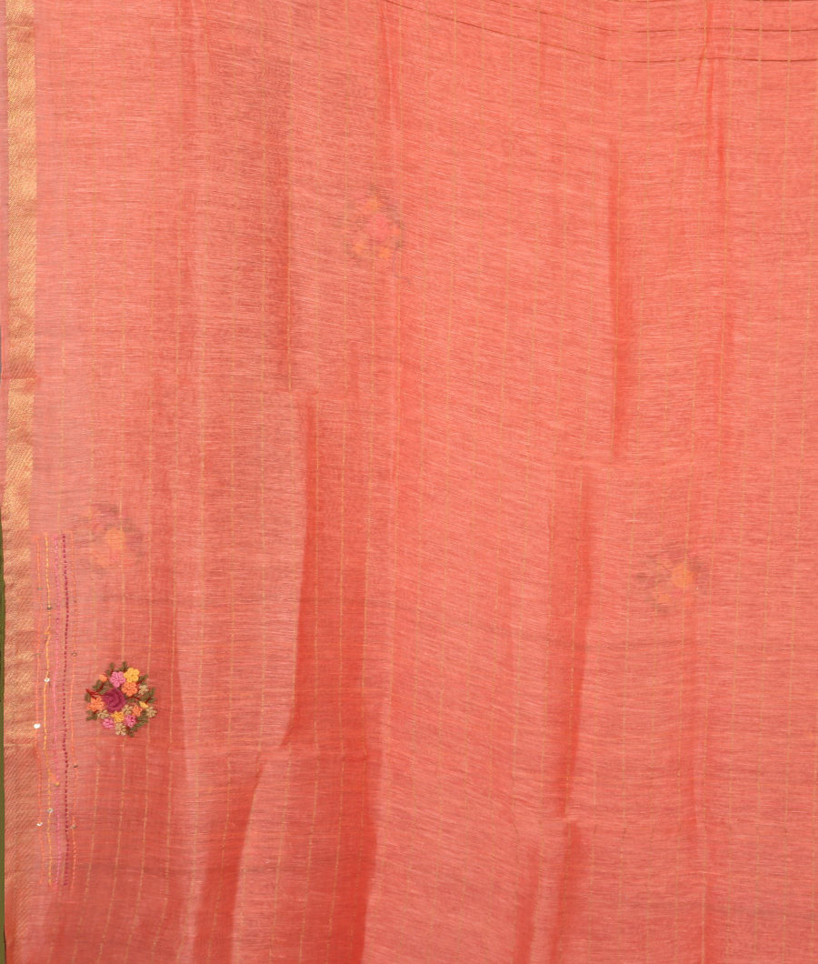 peach-linen-embroidery-saree-t327841-t327841-c