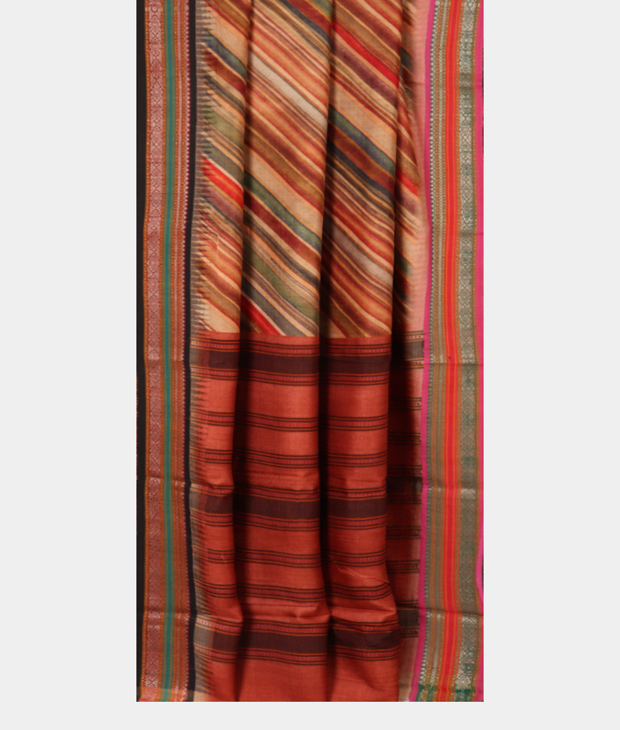Multicolour Vidarbha Tussar Saree T2273622