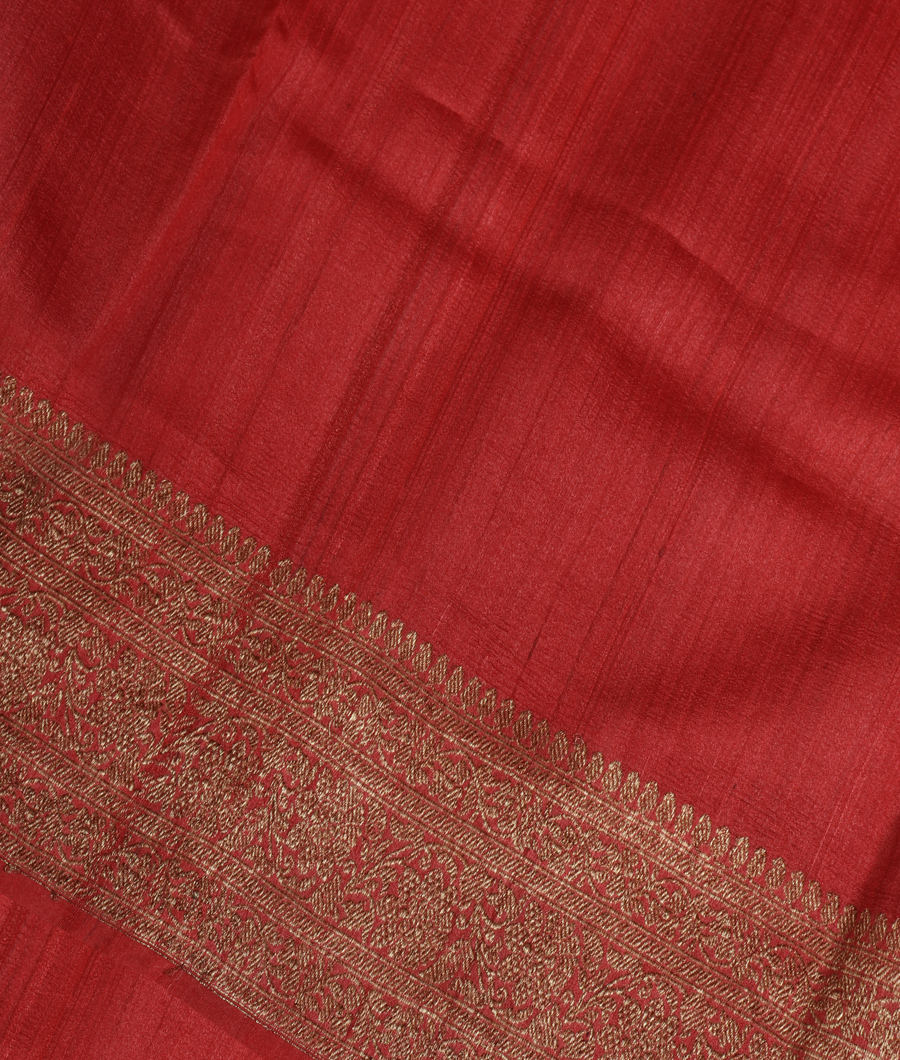 Red Banaras Tussar Georgette Saree T309488-image
