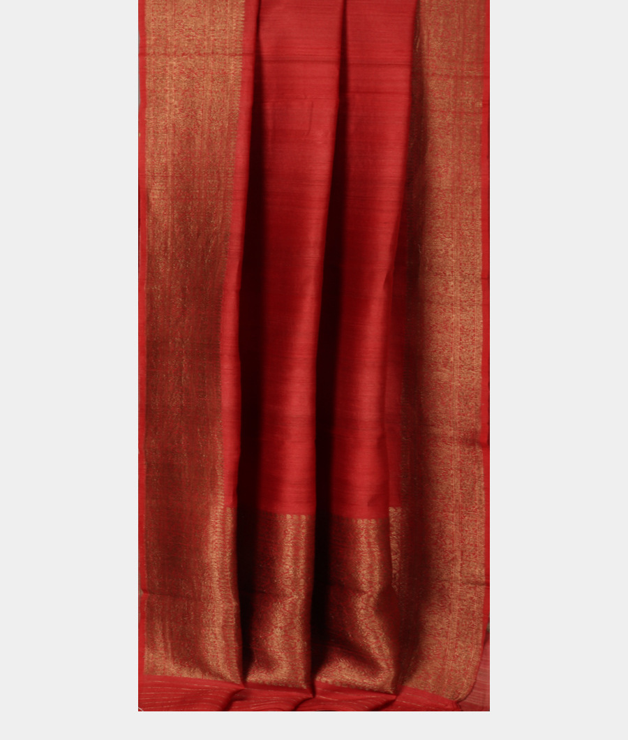 Red Banaras Tussar Georgette Saree T3094882