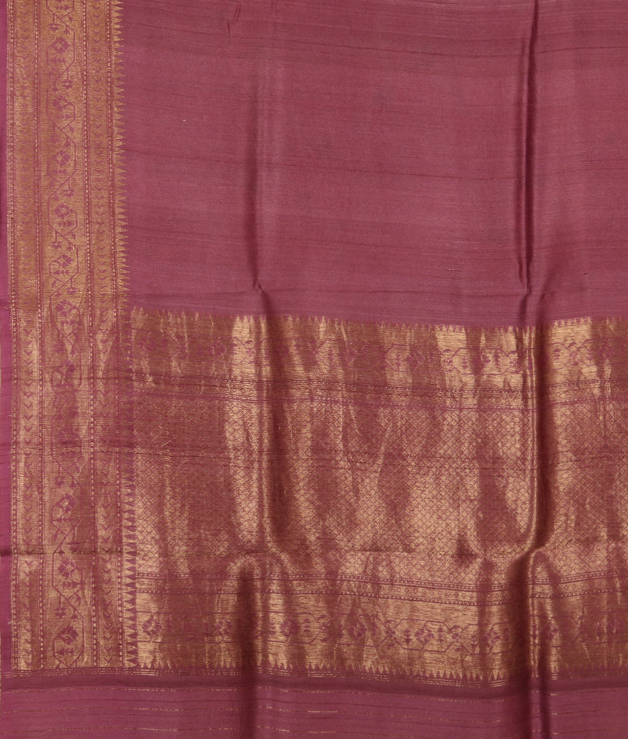 Lavender Pink Banaras Tussar Georgette Saree T3094794