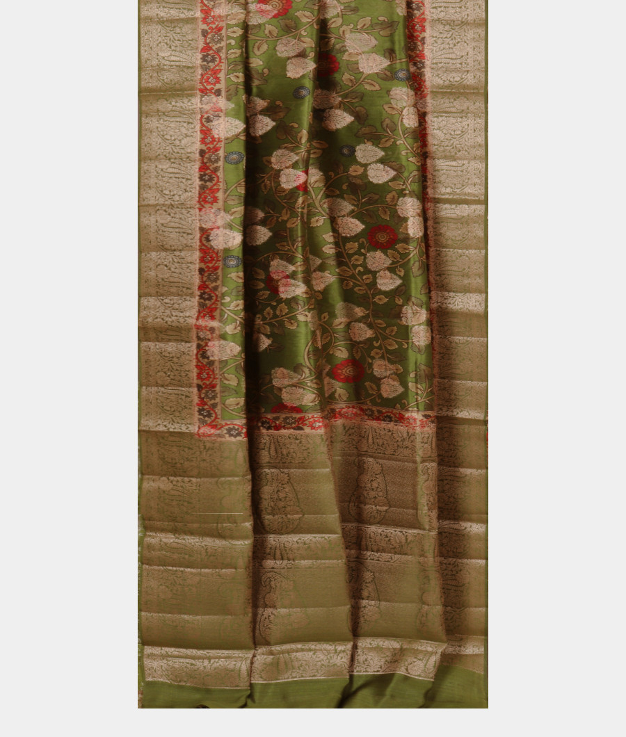 Green Chaniya Silk Saree T3308472