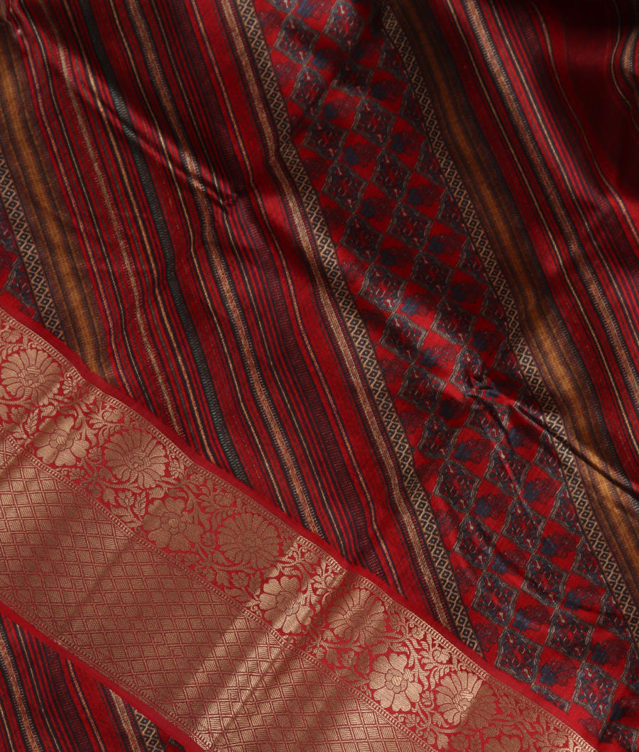 Red Chaniya Silk Saree T330840-image