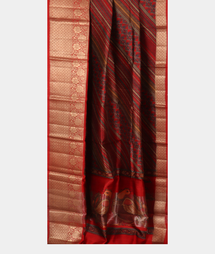 Red Chaniya Silk Saree T3308402