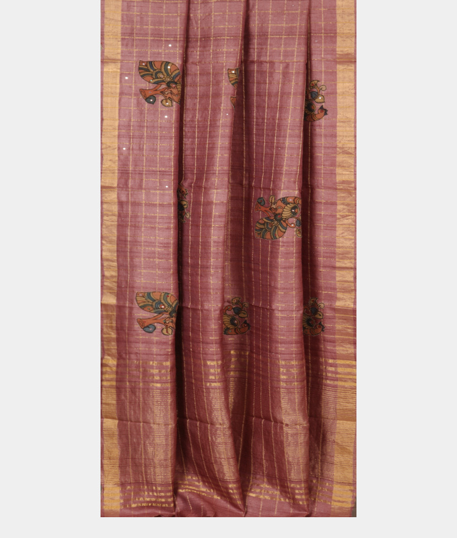 Lavender Woven Tussar Saree T3307732