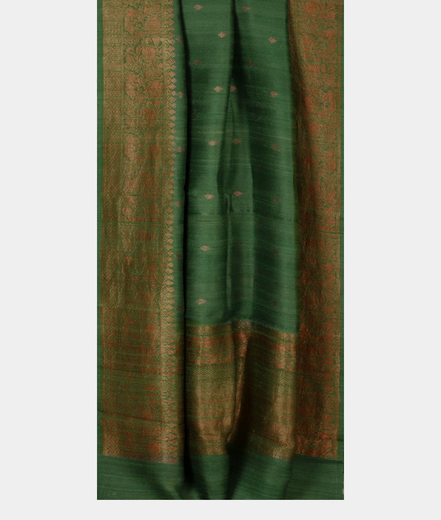 Green Banaras Tussar Georgette Saree T3187622