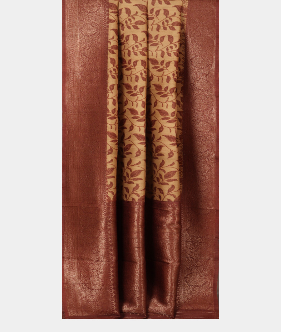 Beige Vidarbha Tussar Saree T3162882