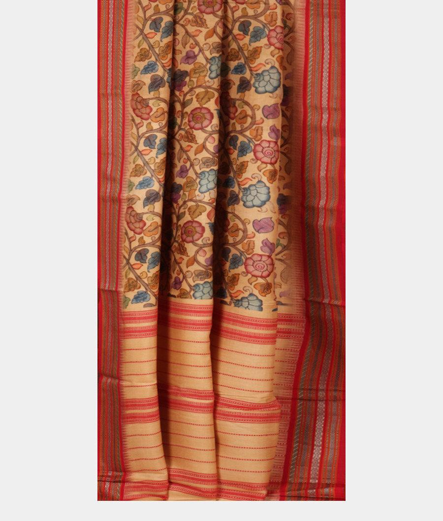 Beige Vidarbha Tussar Saree T2371772