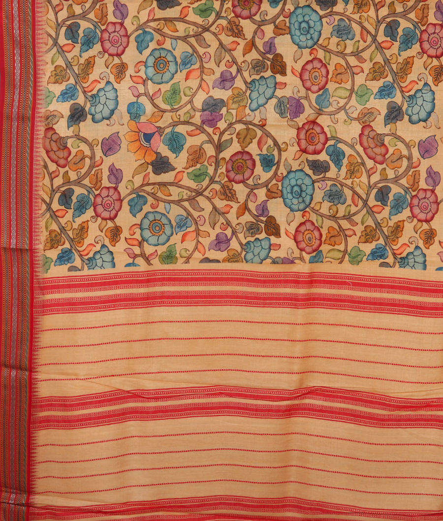 Beige Vidarbha Tussar Saree T2371774