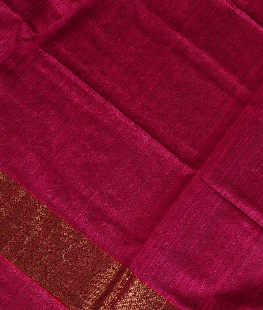 Purple Handwoven Tussar Saree T319470-image
