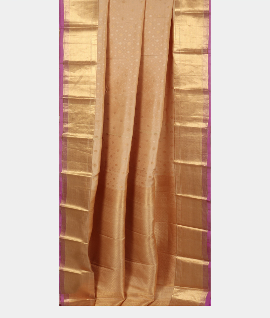 Cream Soft Silk Saree T1375142