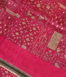 Pink Tussar Printed Saree T1181421