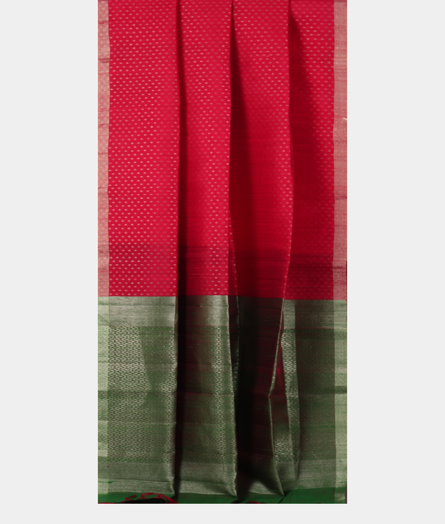 Magenta Woven Raw Silk Saree T3319662