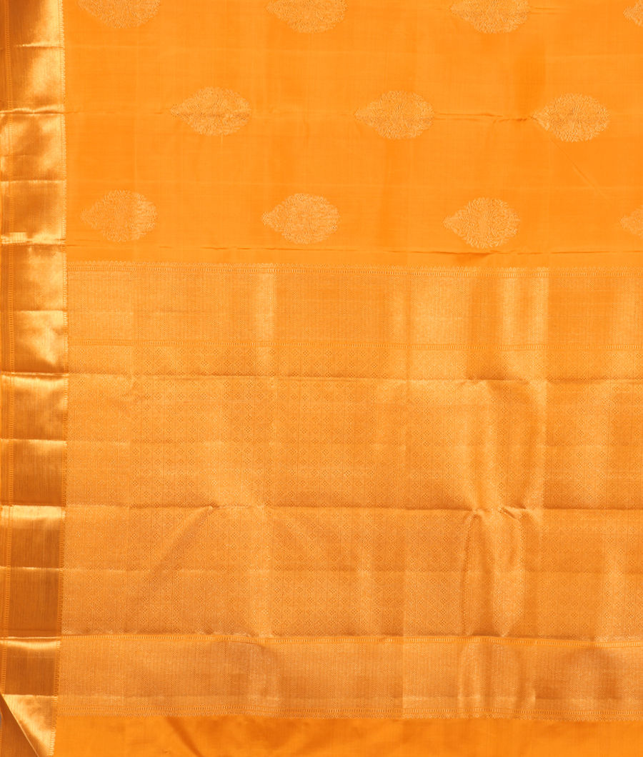 Yellow Handwoven Kanjivaram Silk Saree T3318364