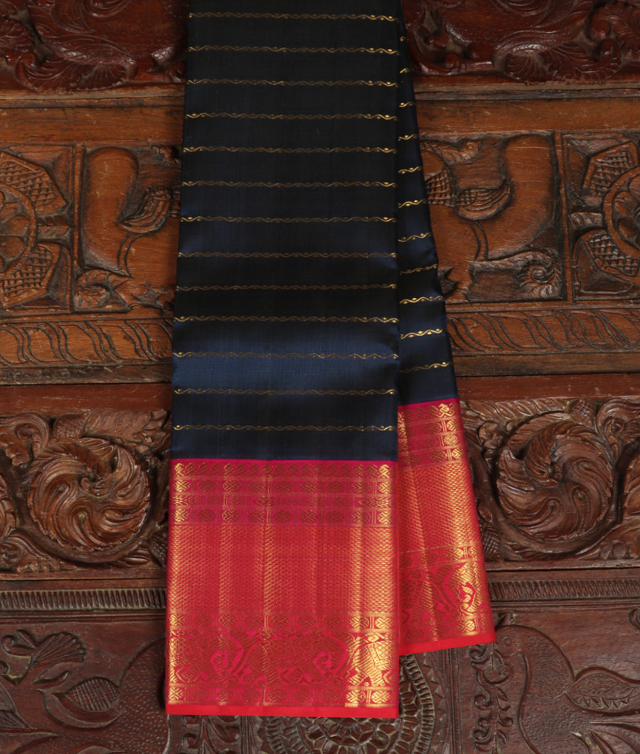 Blue Handwoven Kanjivaram Silk Saree T325927-image
