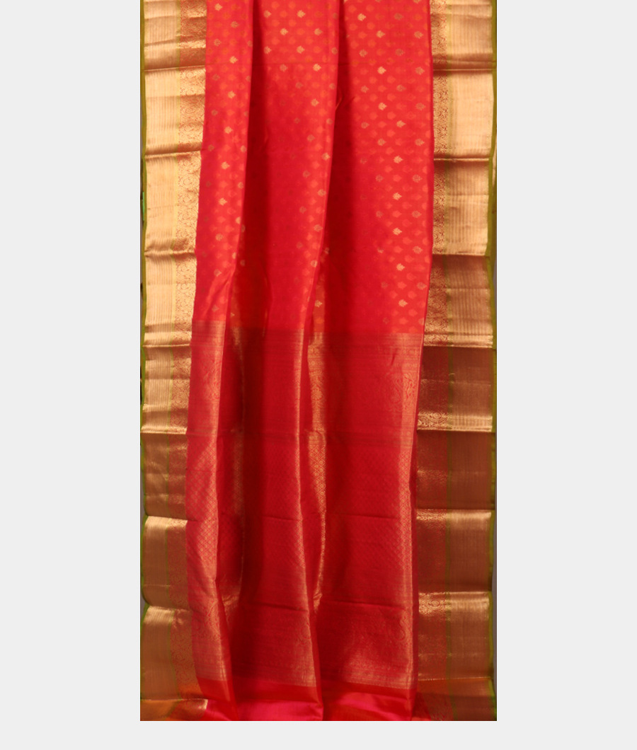 Orangish Pink Soft Silk Saree T3082982