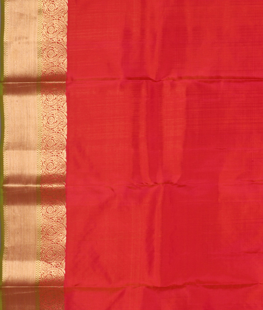 Orangish Pink Soft Silk Saree T3082983