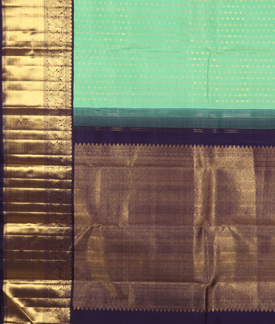 Green Handwoven Kanjivaram Silk Saree T3249054