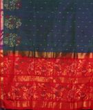 Peacock Blue Uppada Silk Saree T3322704