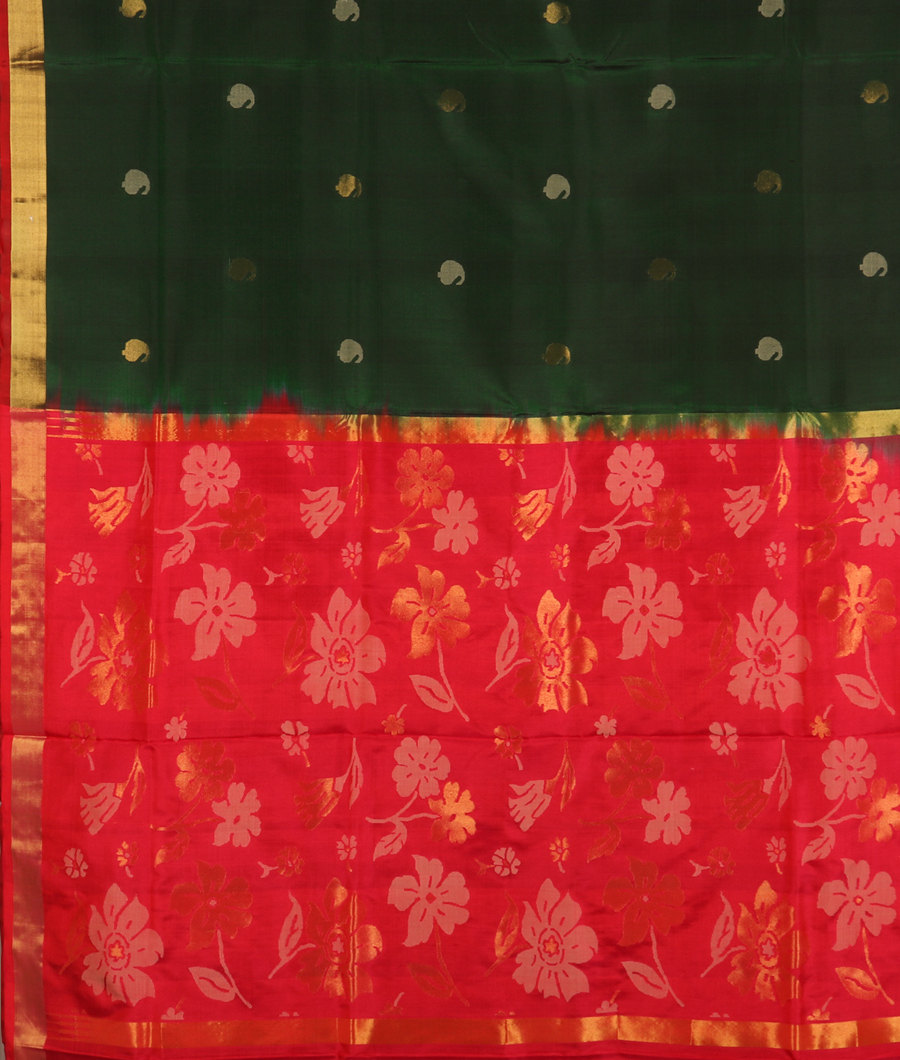 Green Uppada Silk Saree T3322584