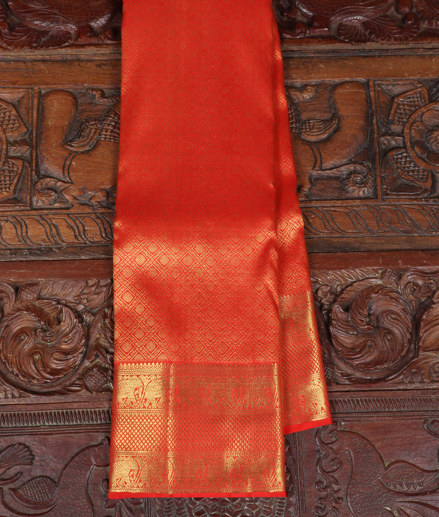 Red Handwoven Kanjivaram Silk Saree T278026-image
