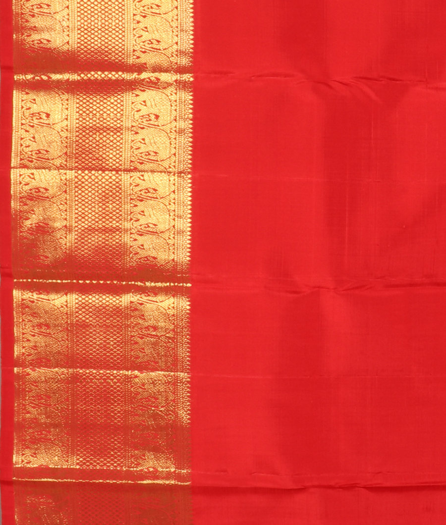 Red Handwoven Kanjivaram Silk Saree T2780263