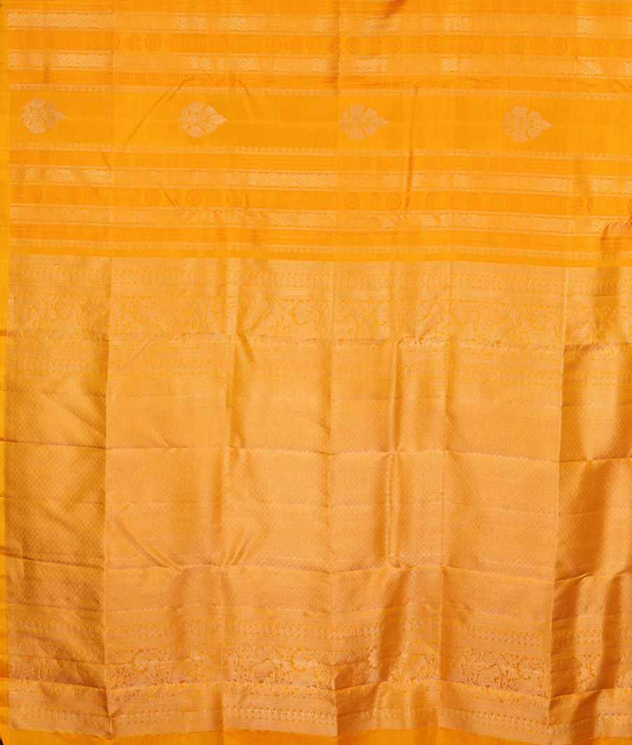 Yellow Handwoven Kanjivaram Silk Saree T3309004