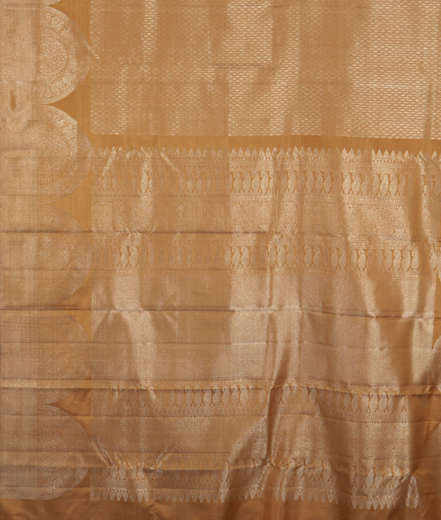 Beige Handwoven Kanjivaram Silk Saree T2295914