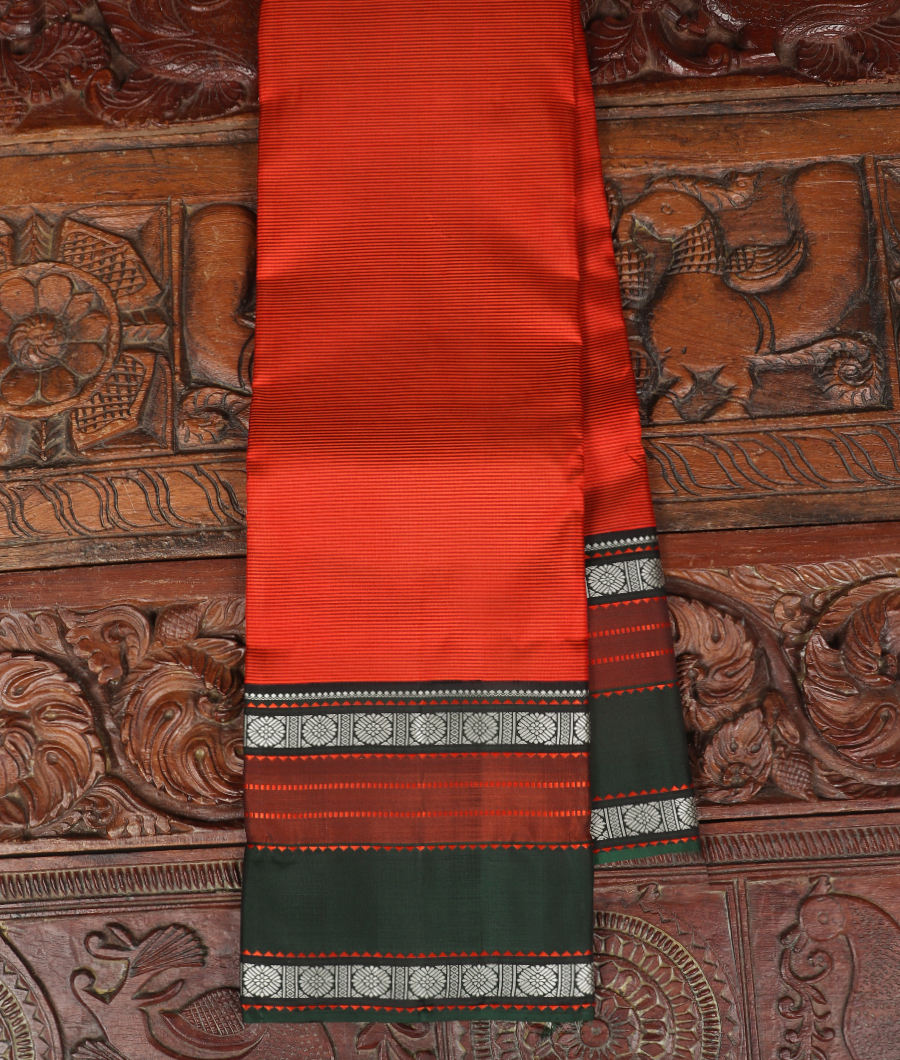 Rust Handwoven Kanjivaram Silk Saree T251928-image