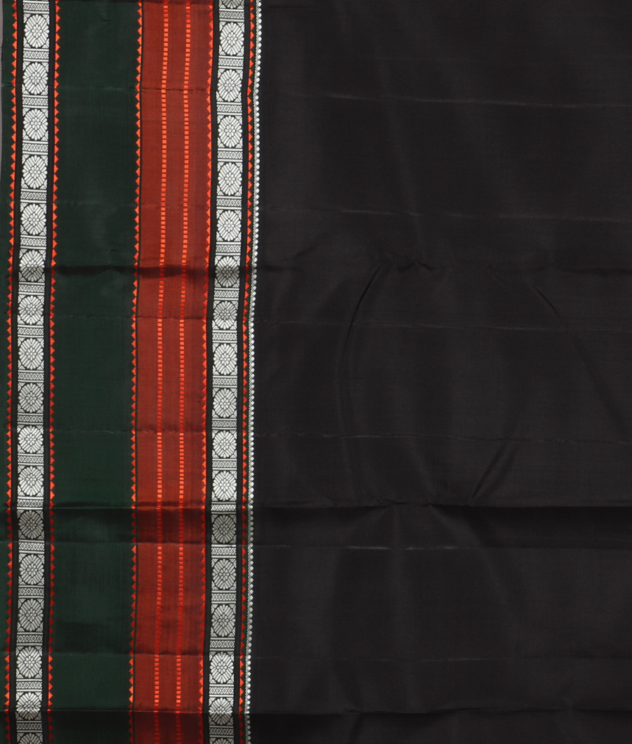 Rust Handwoven Kanjivaram Silk Saree T2519283