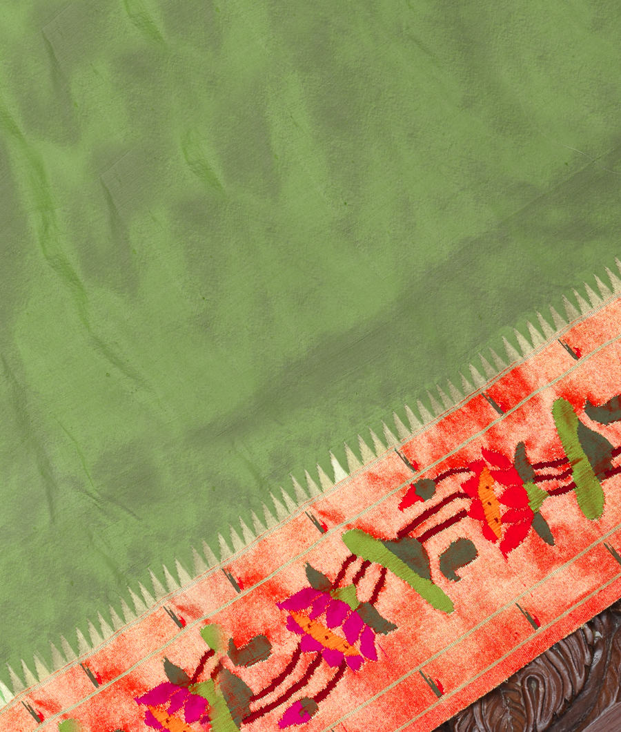 Green Paithani Silk Saree T3258794