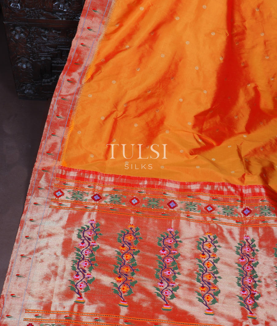 Yellow Paithani Silk Saree T3258782