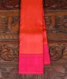 Pinkish Orange Handwoven Kanjivaram Silk Saree T3251231