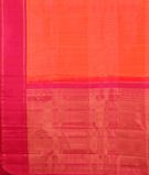 Pinkish Orange Handwoven Kanjivaram Silk Saree T3251234