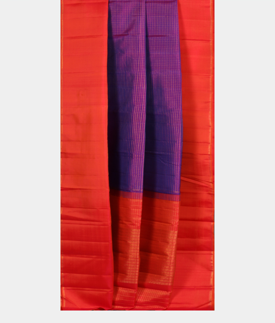 Purple Handwoven Kanjivaram Silk Saree T3330442