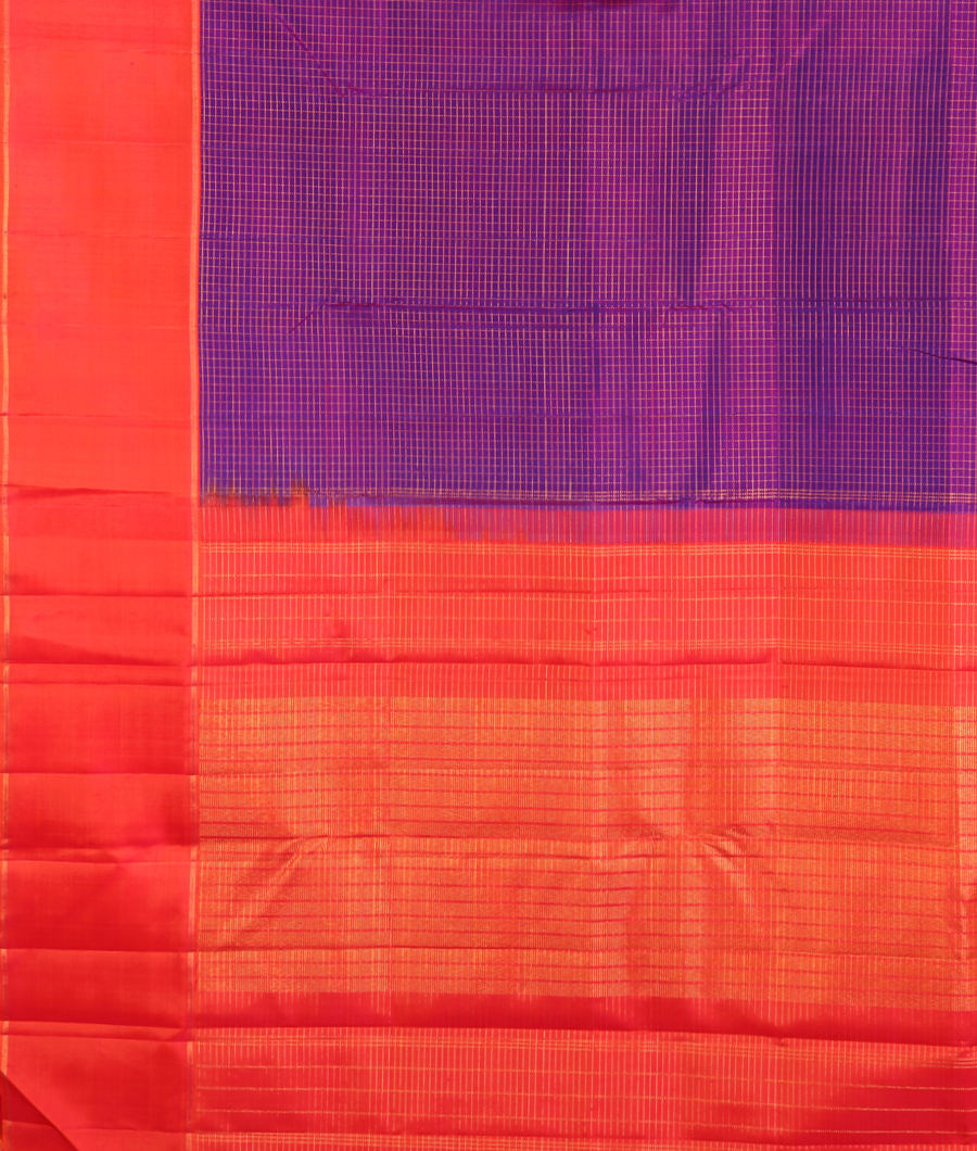 Purple Handwoven Kanjivaram Silk Saree T3330444