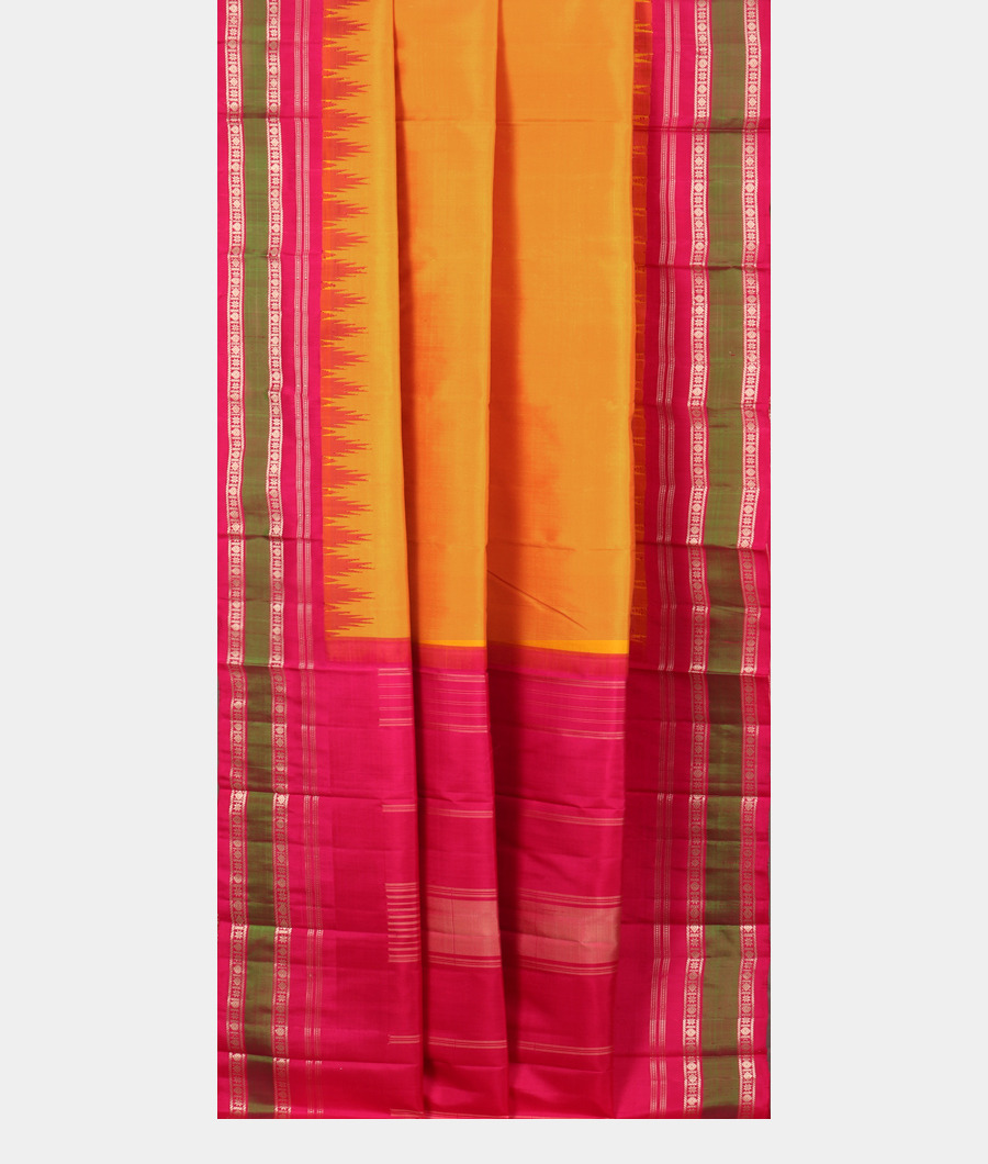 Yellow Handwoven Kanjivaram Silk Saree T3170772