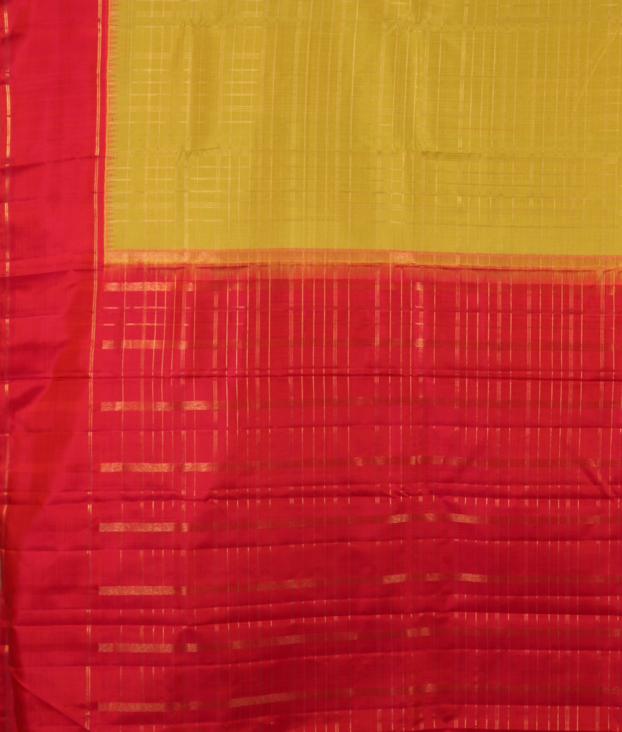 Green Handwoven Kanjivaram Silk Saree T3305004