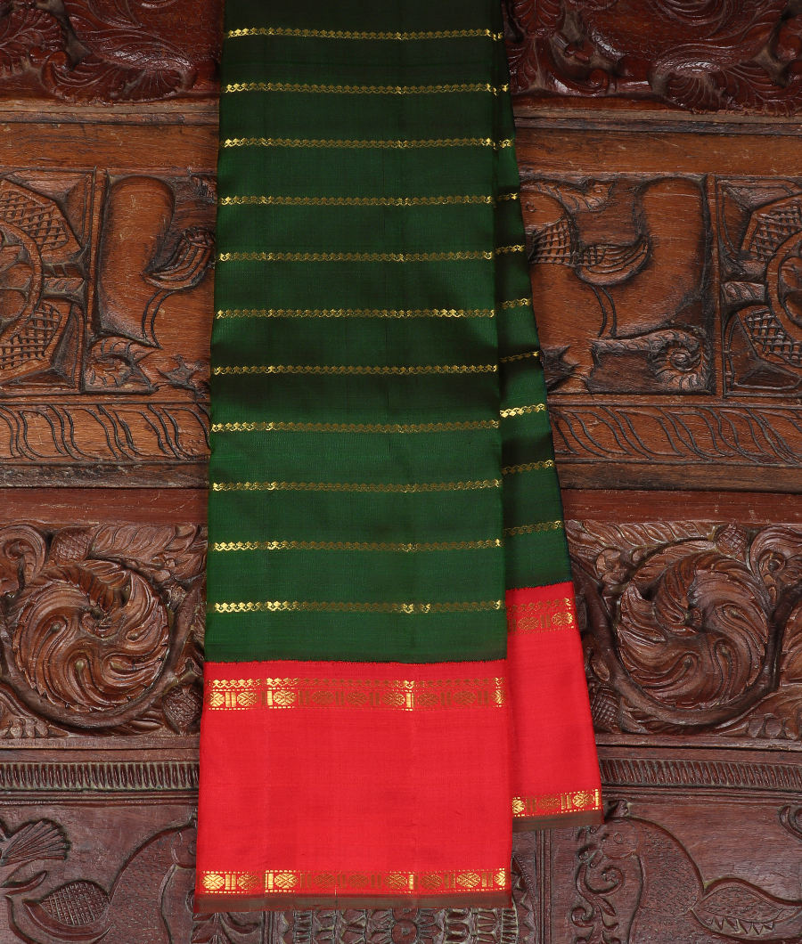 Green Handwoven Kanjivaram Silk Saree T327478-image