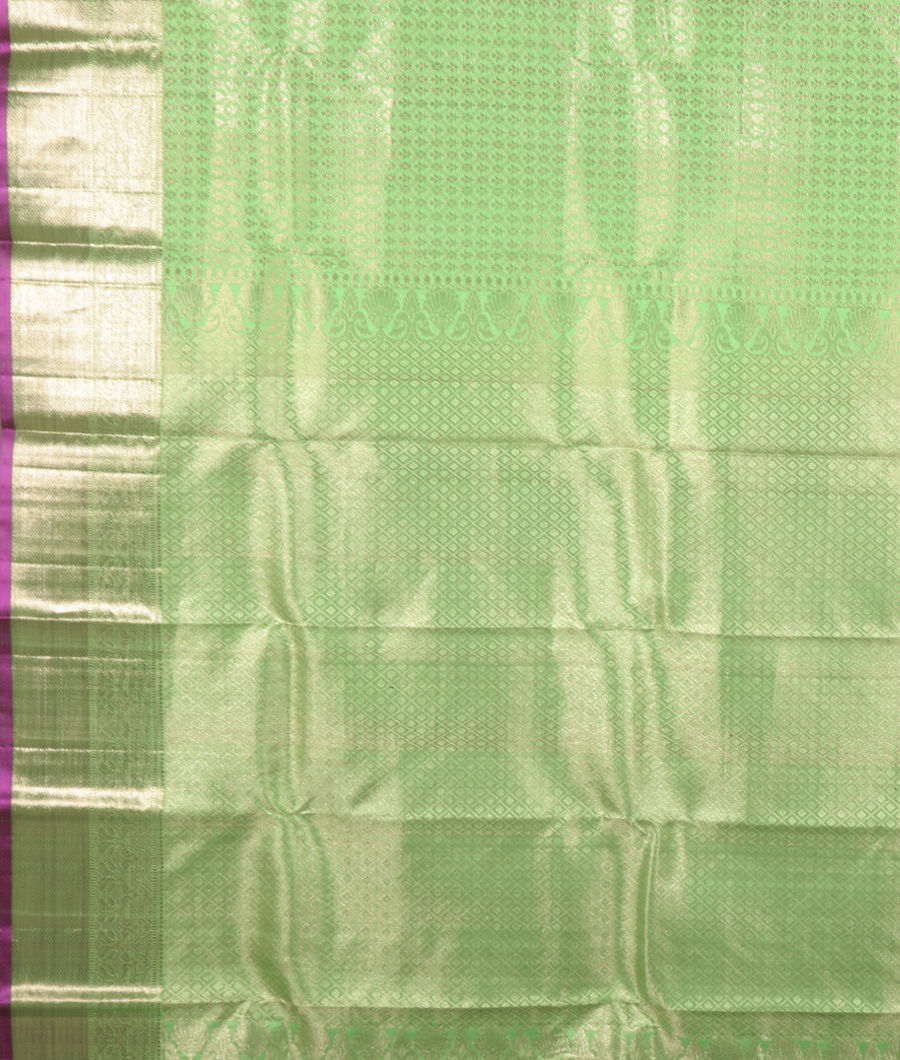 Green Handwoven Kanjivaram Silk Saree T2869214