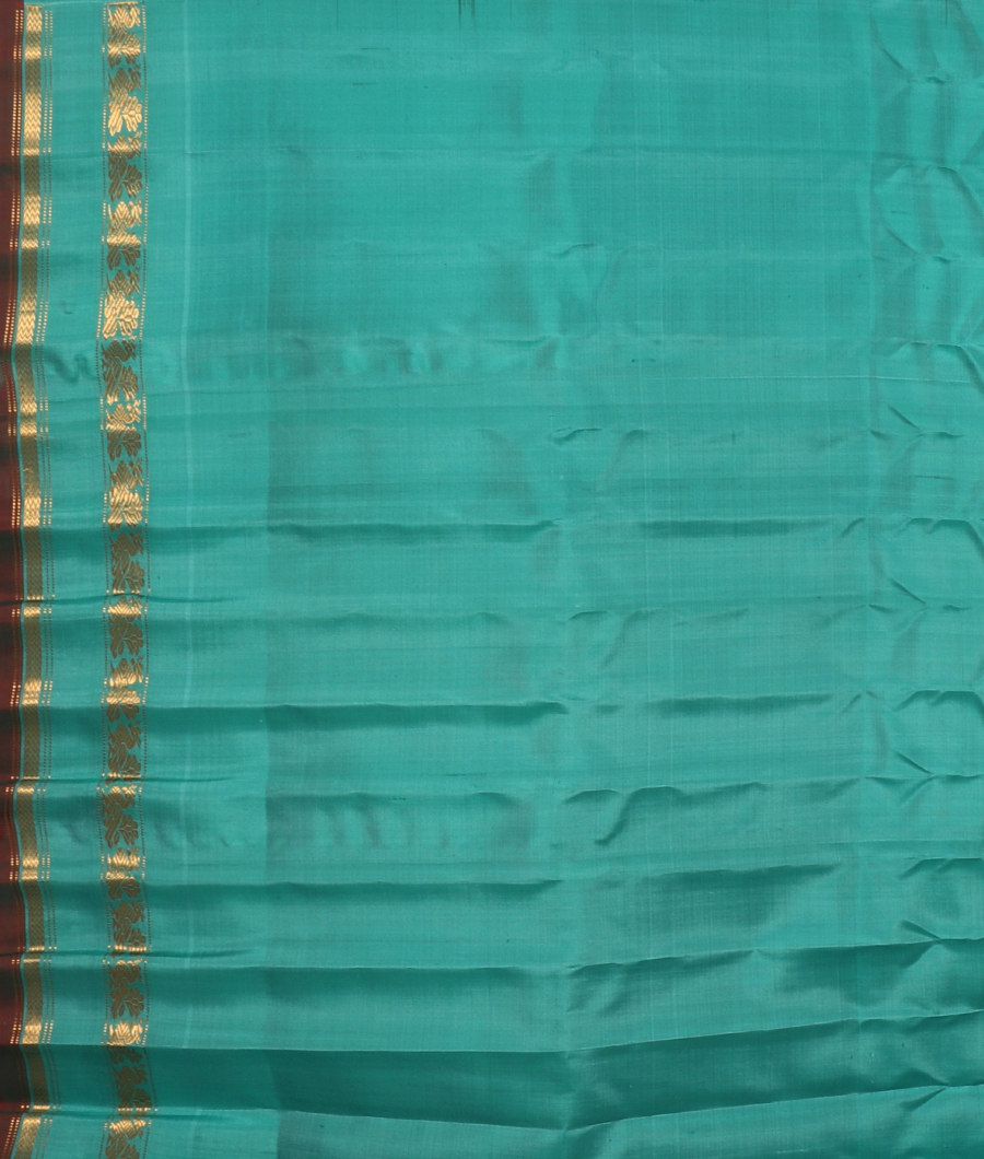 Brown Gadwal Silk Saree T3321783