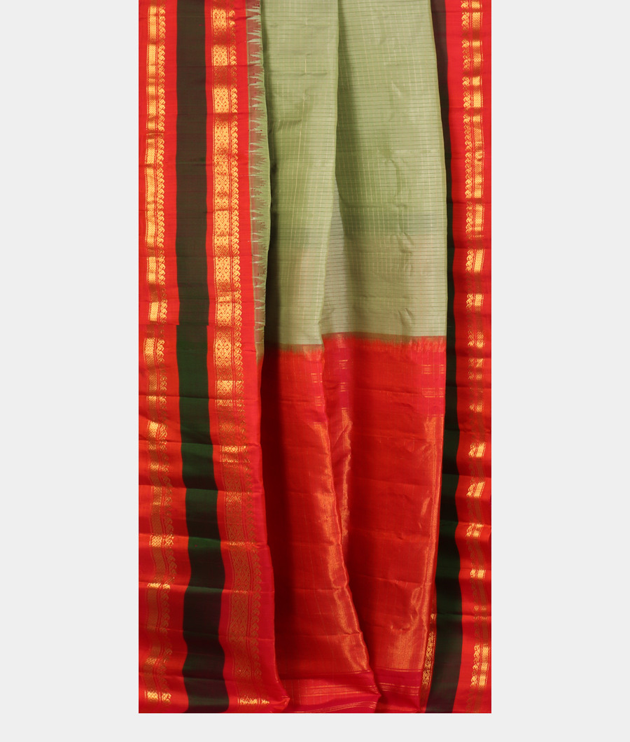 Green Gadwal Silk Saree T3324512
