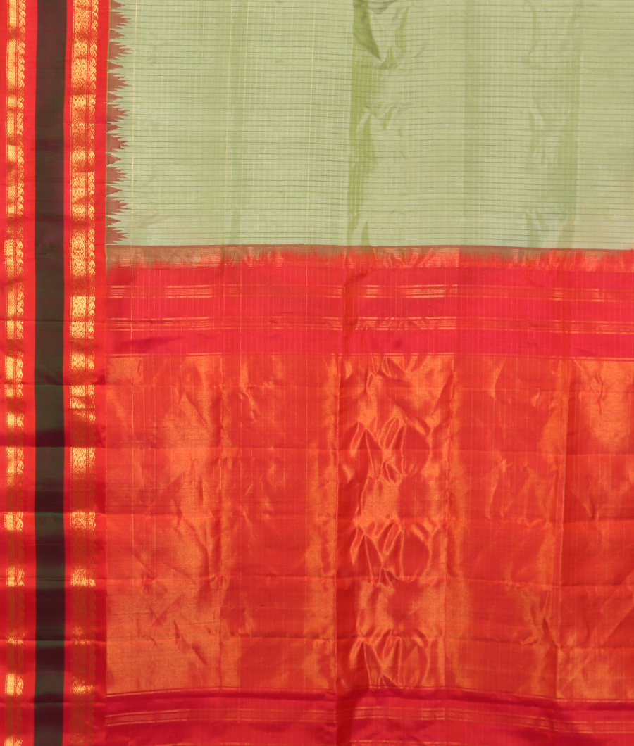 Green Gadwal Silk Saree T3324514