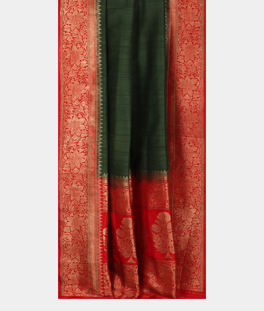 Green Banaras Tussar Saree T97892