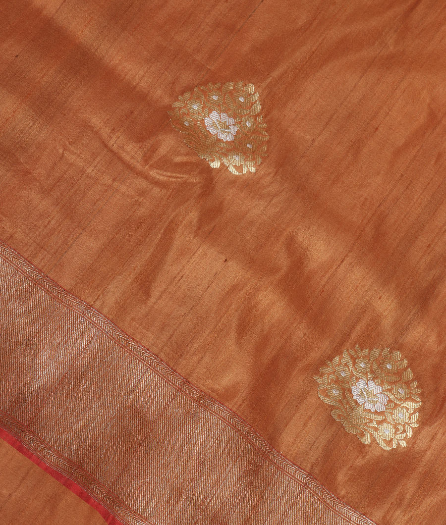 Dark Beige Tussar Georgette Saree LJI2615-image