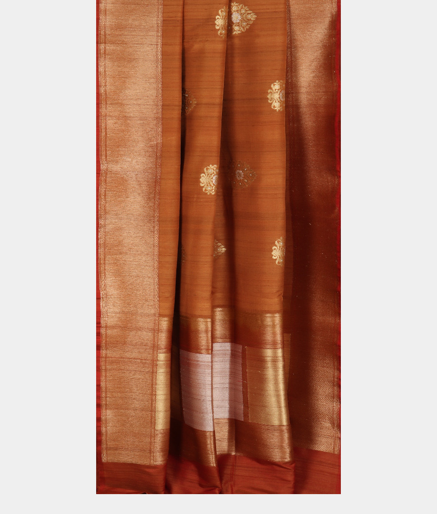 Dark Beige Tussar Georgette Saree LJI26152