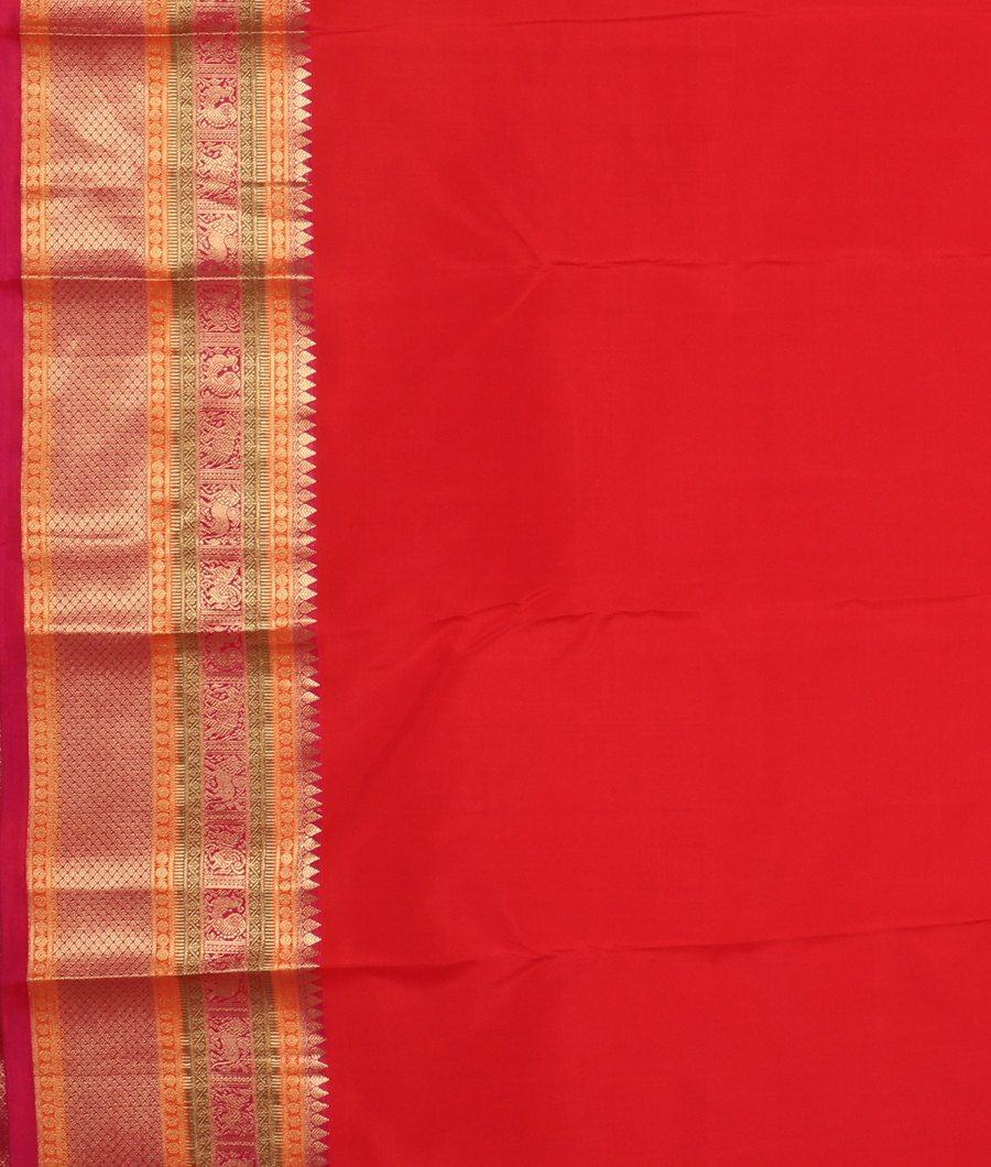 Red Soft Silk Saree T3336653