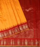 Yellow Gadwal Silk Saree T2347052
