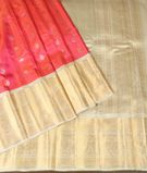 Pinkish Orange Gadwal Silk Saree T3322102