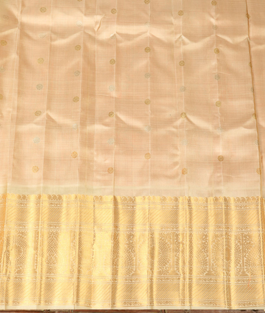 Pinkish Orange Gadwal Silk Saree T3322103